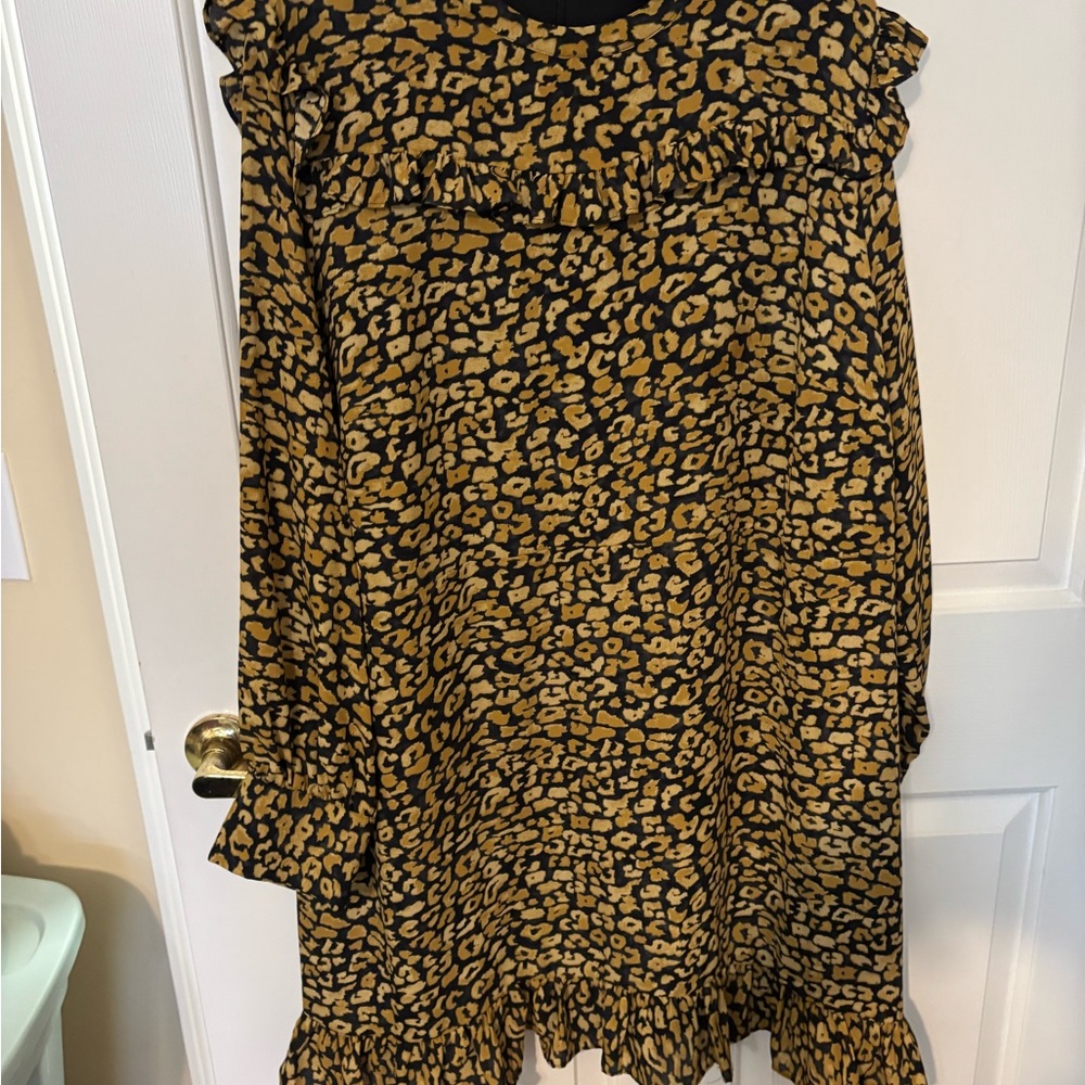 Who What Wear Animal Print Midi Dress